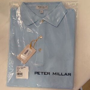 Peter Millar Men's Light Blue Polo